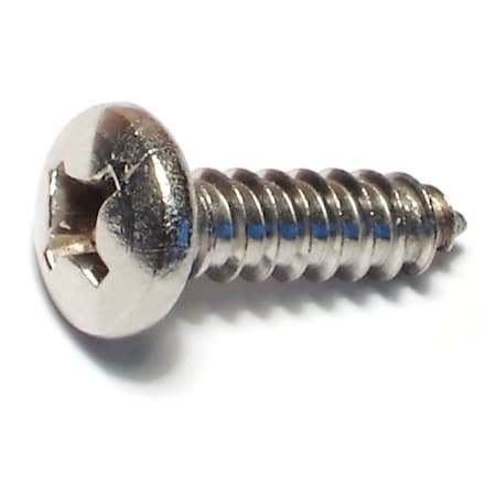 Sheet Metal Screw, #12 X 3/4 In, 18-8 Stainless Steel Pan Head Phillips Drive, 15 PK